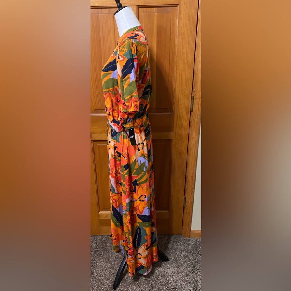NWT MSK Vibrant Floral Maxi Dress - Picture 4 of 6